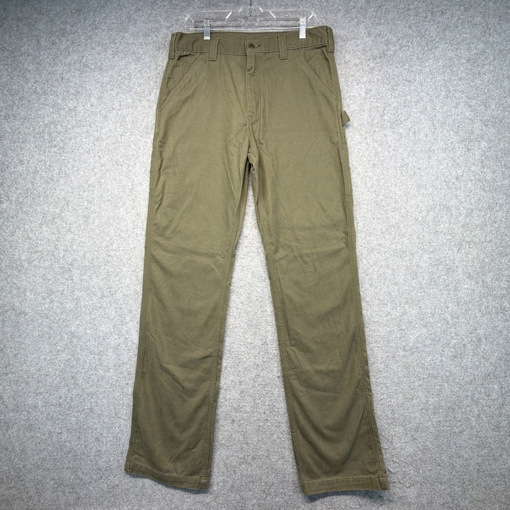 Carhartt Mens 34x36 B324 ARG Carpenter Work Pants Olive Green